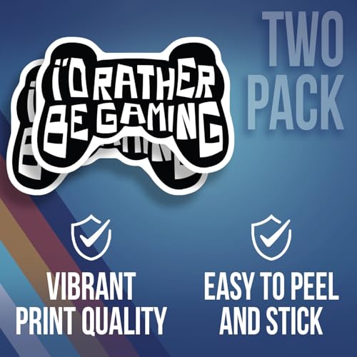 Gamer Sticker - I'd Rather Be Gaming Sticker - Video Game Decal - Gaming Laptop Sticker - Gamer Gift - Gamer Vinyl Decal - Gaming Car Sticker - 5" Vinyl Sticker - Durable Design f AAS1494