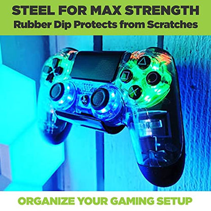 HIDEit Uni-C Pro Controller Wall Mount - Rubber Dipped Steel Mount for PS5 Pro | Xbox | PlayStation| Nintendo and More - Universal Fit for Most Game Controllers - size: Generic Uni-C Pro
