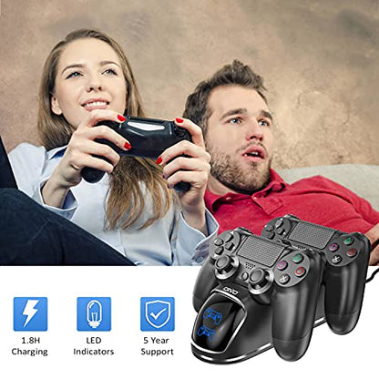 OIVO PS4 Controller Charger Dock Station, 1.8Hrs PS4 Controller Charging Dock, Charging Station Replacement for PlayStation 4 Dualshock 4 Charger - color: Black, size: 8.12inch - PS4