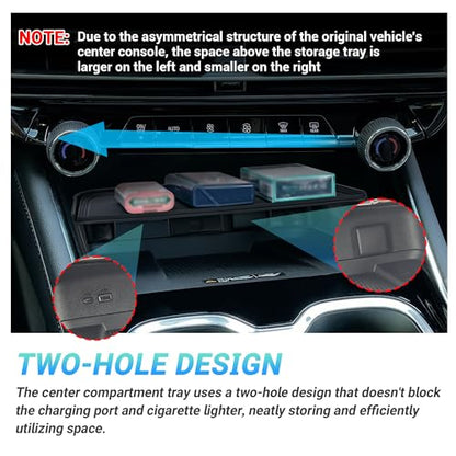 Center Console Organizer Compatible with 2024-2026 Chevy Traverse Accessories, Divider Compartment Tray＆Console Bottom Storage Box＆Armrest Hidden Insert Tray (Not fit 2024 Traverse Limited) - size: Center Console Organizer Set (3PC)