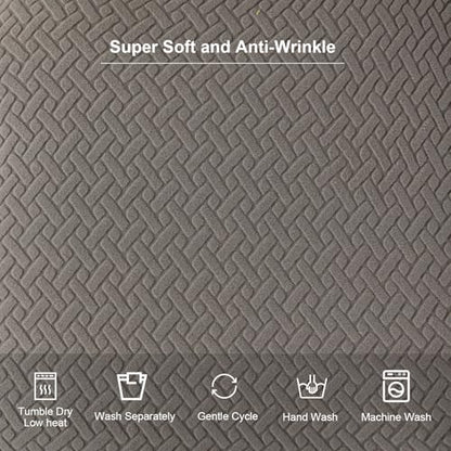 Genina Seat Covers for Dining Room Chair Seat Slipcovers Kitchen Chair Covers (Gray, 6 Pcs) - color: Grey, size: 6 PCS