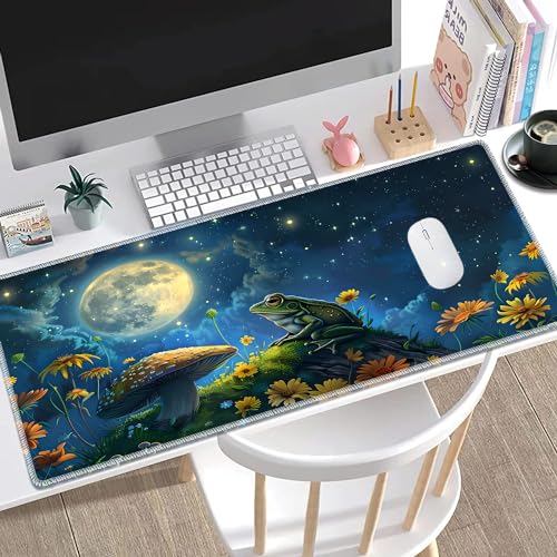 MTG Playmat, Smooth Surface Game Play Pad MTG TCG 24 x 14 inch with Storage Bag, Non-Slip Mouse Pad Card Fighting Game, Frog Mushroom - color: Frog Mushroom