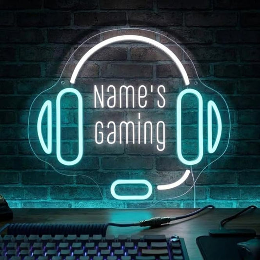 Gamer Neon Sign, Neon Signs for Wall Decor, LED Earphone Neon Sign for Gaming Room Decor, Dimmable USB Bright Headphone Neons Lights for Teen Boys Bedroom, Game Room Wall, Cool Gamer Gift - color: G-Earphone
