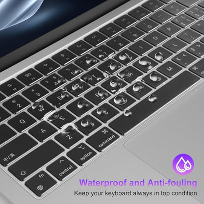 MOSISO 2 PCS Keyboard Cover, Keyboard Protector Compatible with MacBook Neo 13 inch 2026 A18 Pro, Compatible with MacBook Air 15/Air 13.6 M5 M4 M3 M2/ Pro 14/Pro 16 M5/M4/M3/M2/M1/, Clear - color: Clear
