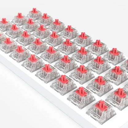 Zhouwang Burgundy Linear Switches, 3-Pin Pre-Lubricated Linear Switches, Dustproof and Waterproof for Mechanical Keyboards. (36Pcs) - color: Crysta Red, size: 36Pcs