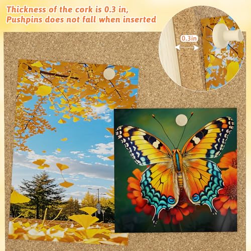 Trycooling Bulletin Board/Cork Board on the Desktop-Small Mini Hanging Tack Message Memo Picture Board for Home Office School