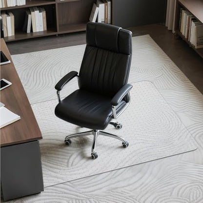 Heavy-Duty PVC Clear Chair Mat for Carpets - 36" x 48" Protects Low/Flat Pile, Non-Slip & Noise Reducing Office Mat for Rolling Chairs, Home Office & Gaming - size: 36" x 48"
