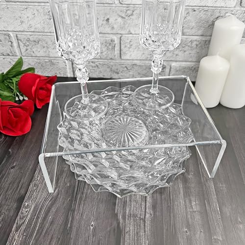 Plymor Clear Acrylic Rectangular Display Riser, 3" H x 9" W x 6" D (1/4" thick) - size: 3" x 9" x 6"