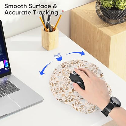 RICHEN Ergonomic Mouse Pad with Wrist Support,Non-Slip Rubber Base for Computer Laptop & Mac,Lightweight Rest for Home,Office & Travel (Sicilian Flowers) - color: Sicilian Flowers