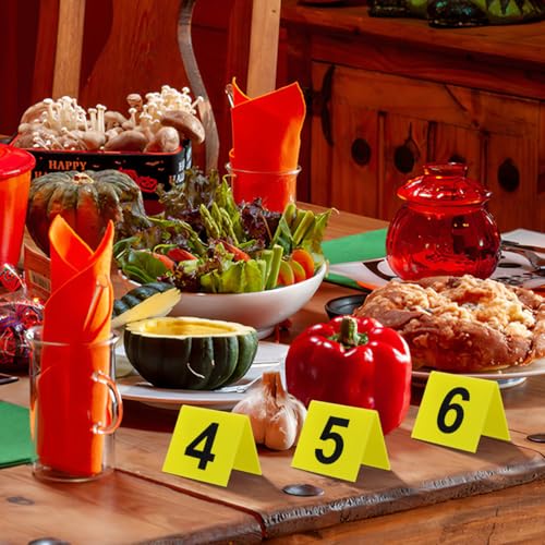 Tofficu Reusable Acrylic Number Markers Double-Sided Table Number Signs 1-10 for Restaurant Banquets Game Supplies and Event Seating