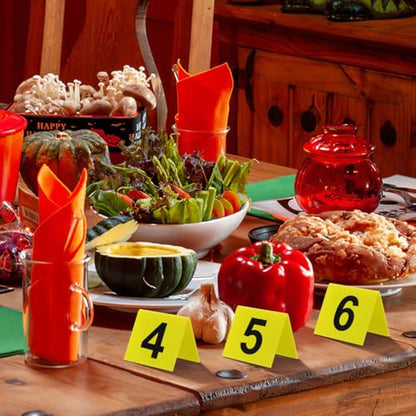 Tofficu Reusable Acrylic Number Markers Double-Sided Table Number Signs 1-10 for Restaurant Banquets Game Supplies and Event Seating