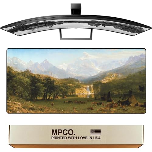 MPCO. Original Large Gaming Desk Mat – 36" x 17" Aeroglyde Western Landers-Peak Full Desk Mouse Pad for Smooth Precision – Non-Slip, Washable Extra-Large PC Mouse Pad for Gaming Sessions - color: AeroGlyde - Landers-Peak