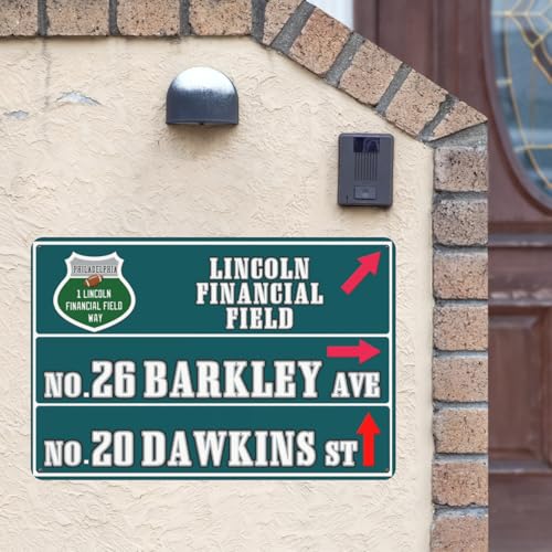 12” x 8” Eagle Wall Decor Art Poster, Philadelphia Phila Metal Sign, Eagle Home Room Decor - color: team 13