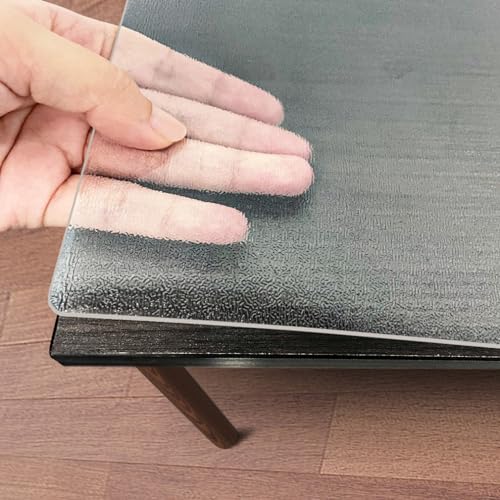 Kasepie Frosted PVC Table Cover Protector 24X36Inch, 1.5mm Thick Plastic Table Cover Rectangle,Clear Table Protector,Desk Protector Mat for Kitchen, Dresser, Writing Desk，Dining Room Table - color: Frosted 1.5mm Thick, size: 36" x 24" (Rectangular)