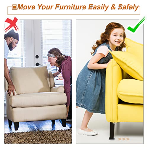 1-1/4" Furniture Sliders for Carpet & Hardwood Floors, 24PCS Furniture Pads for Quickly and Easily Move Any Item and Protect The Floor - size: 1-1/4 inch 24 PCS