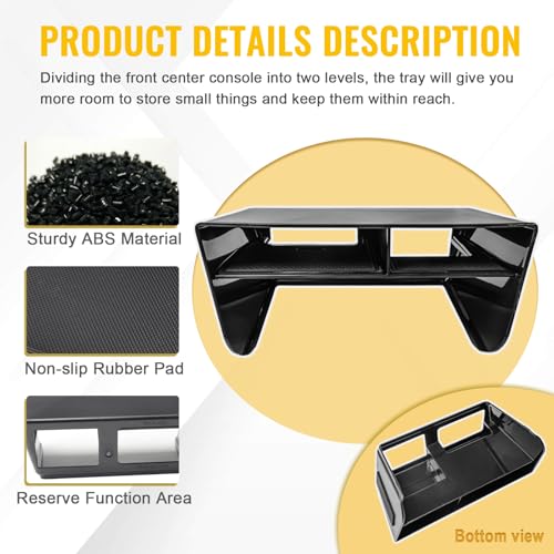 Center Console Organizer Compatible with Subaru Forester 2019 2020 2021 2022 2023 2024 Accessories, Middle Console Storage Box Insert Tray with Charging Hole (NOT for XT or 2025 Models)