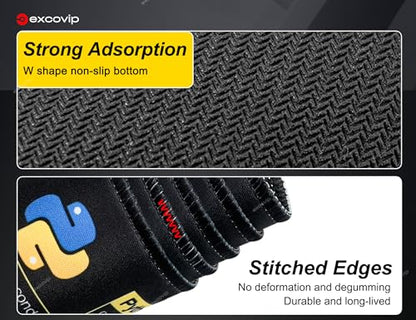 excovip Python Commands Shortcuts Mouse Pad -80x30x0.2 cm Extended Large Cheat Sheet Mousepad PC Office Spreadsheet Keyboard Mouse Mat Non-Slip Stitched Edge 0306 - color: For Python