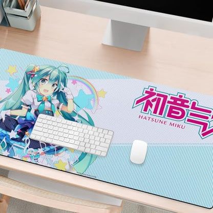 Head Case Designs Officially Licensed Hatsune Miku Stars and Rainbow Graphics 37.4 x 15.75 x 0.16 inches (900 x 400 mm) - XL Gaming Office Desk PC Keyboard Mouse Mat Pad - color: Stars and Rainbow, size: 37.4" x 15.8"