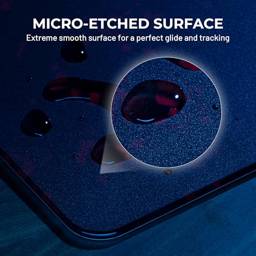 XVX Black Plum Blossoms Glass Mousepad 4.0, Hard Mouse Pad for Gaming,Ultra-Smooth Micro-Etched Surface Mouse Mat with Non-Slip Rubber Base(410mm*310mm) - color: Black(Plum Blossoms)