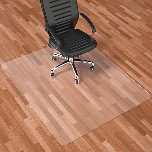 Naturehydro Large Office Chair Mat for Hardwood Floor - 53" x 45" Plastic Rolling Chair Mat for Hard Wood Tile Floor Protection, BPA and Phthalates Free (Rectangle) - color: For Hard Floor, size: 45'' x 53'' Rectangular