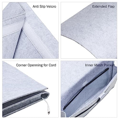 YOUDENOVA Bedside Caddy, Bedside Organizer for Dorm Room, Bunk Bed, Light Grey - color: Light Grey