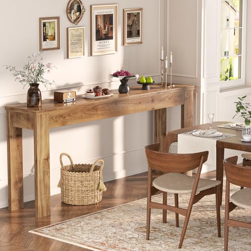 Armocity Console Table, 47" Farmhouse Wood Entryway Table, Sofa Tables Narrow Long Behind Couch, Entry Table for Entrance, Hallway, Living Room, Brown Oak - color: Brown Oak, size: 47"
