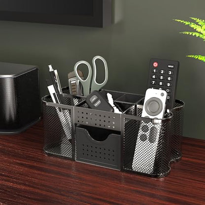 Deco Brothers Desk Organizers Pen Holder Office Caddy Storage, Black - color: Black