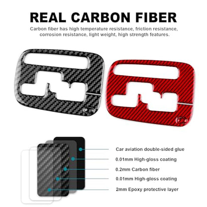 AIRSPEED for Subaru Impreza 2005 2006 2007 Gear Shift Inner Frame Cover Carbon Fiber Center Console Interior Trim Accessories, Red - color: Gear Shift Inner Frame Red