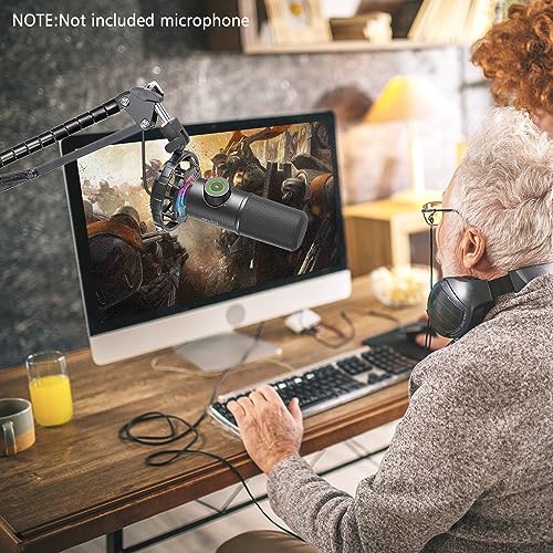 SUNMON Boom Arm for Fifine K658 Microphone with 3/8" to 5/8" Adapter and Cable Sleeve - color: Fifine K658 Boom Arm with Cable Sleeve