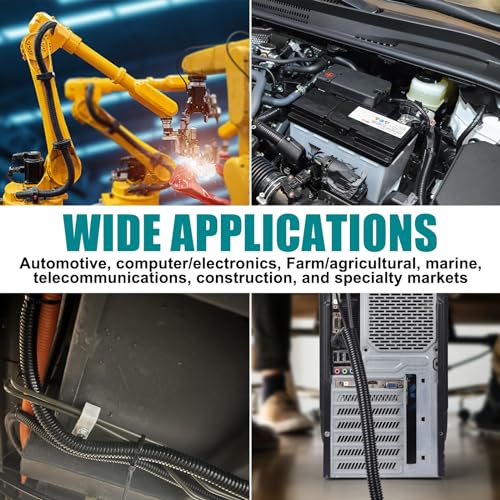 1 Inch Wire Loom Split Tubing - 25 ft Cord Protector Electric Wires Covers, Automotive Wire Flexible Conduit - size: 1"-25ft
