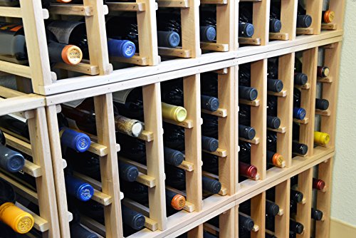 sfDisplay.com,LLC. 24 Bottle Modular Stackable Wine Rack Stack As Many Sets Together (3 Sets = 72 Bottle Capacity) - size: 3 Sets = 72 Bottle Capacity
