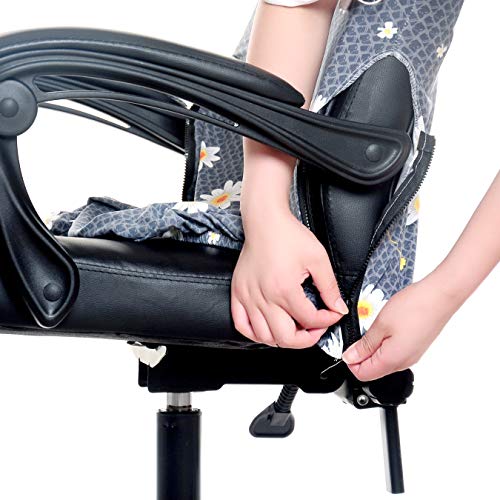 Melaluxe Office Chair Cover - Universal Stretch Desk Chair Cover, Computer Chair Slipcovers (Size: L) - Purple - color: Dark Purple, size: Large Chair Cover