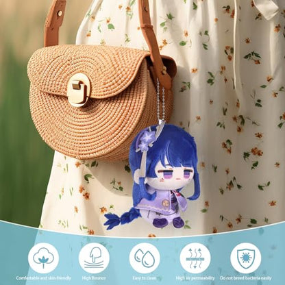 UTIEHD Anime Game GI Character Keychain Pendant, Cute 10cm Collectible Bag Charm, Compact Size for Backpacks and Keys for Fans (RaidenShogun)