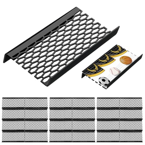 Yalikop 24 Pcs Trading Card Risers for Display Case Acrylic Modular Display Risers for Cardshow Vendor Sport Card Board Game (Grid) - style: Grid