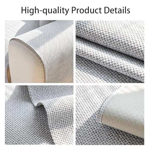 Couch Chair Arm Covers for Sofa, Waterproof Armrest Armchair Covers Non-Slip Recliner Slipcovers, Set of 2 (Light Gray, 24"×20") - color: Light Gray