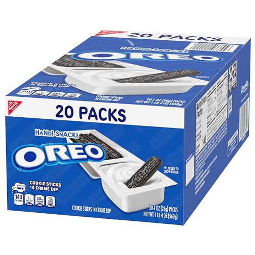 Handi-Snacks OREO Cookie Sticks 'N Creme Dip SnackPacks, 20 SnackPacks (Pack of 4) - size: 20 Count (Pack of 4)