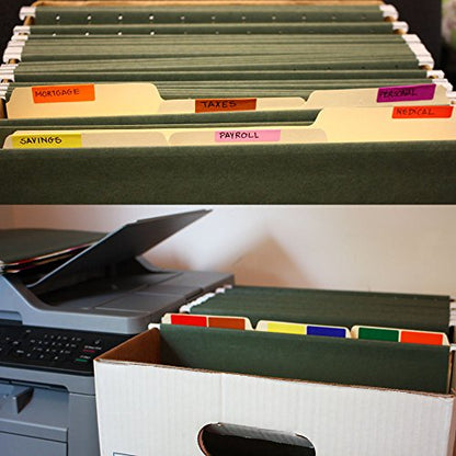 Royal Green Color Coding Labels Kraft Stickers roll 1.57inch x 0.75 inch - Rectangle Label Write on Surface (40mm x 19mm) - 500 Pack - color: Kraft, size: 500