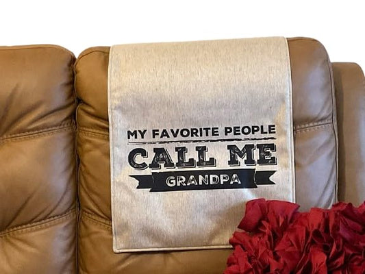 Headrest for Furniture slipcovers Furniture Protectors Sofas loveseats Recliner Office Chairs Theater Chairs RVs Inspirational Sayings Home Decoration Reversible 17x27 (Favorite Grandpa) - color: Favorite Grandpa