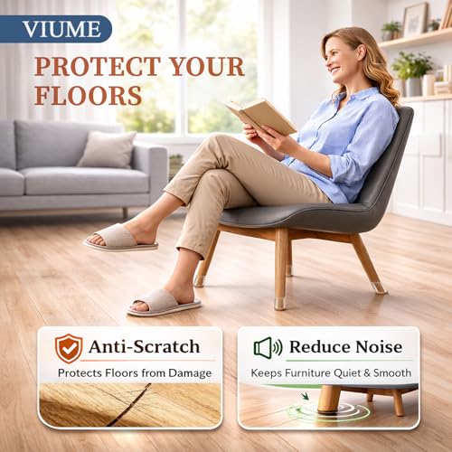 24 Pcs Chair Leg Floor Protectors for Hardwood Floors Silicone Covers to Protect Wood Tile Floors Scratches Felt Pads Furniture Leg Caps No Noise (Fit:0.5"-0.78") - color: Clear-24pcs, size: Universal XS