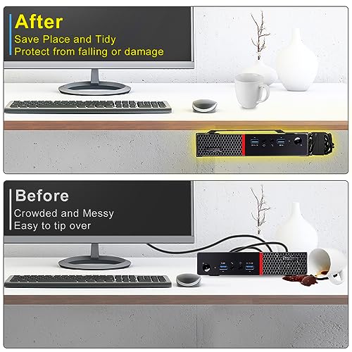Mini PC Mount for Lenovo ThinkCentre Mounting Bracket Wall VESA and Under Desk Mount for Lenovo ThinkCentre Tiny Desktops M600 M700 M710Q M715q M720Q M800z M900 M910Q Mini Desktop Bracket