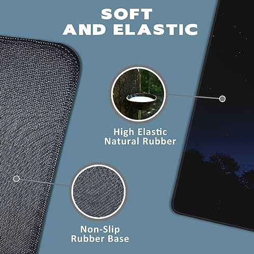Large Mouse Pad Moon Phase Extended Gaming Mouse Pad Non-Slip Desk Mat with Stitched Edge Laptop Computer Keyboard Mousepad for Office Home 35.4" x 15.7" - color: Moon Phase