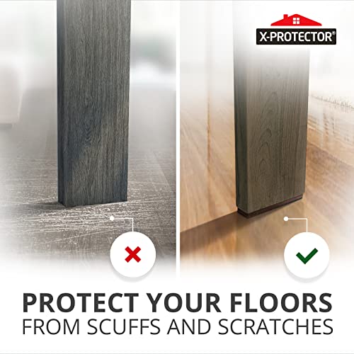 X-PROTECTOR Non-Slip Furniture Pads 8 PCS 1” x 4” - Rubber Furniture Grippers - Self-Adhesive Floor Protectors Grips for Furniture Feet! - size: 8 Rectangular 1 x 4"