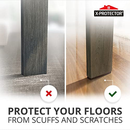 X-PROTECTOR Non-Slip Furniture Pads 8 PCS 1” x 4” - Rubber Furniture Grippers - Self-Adhesive Floor Protectors Grips for Furniture Feet! - size: 8 Rectangular 1 x 4"