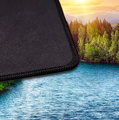 Extended Sunset Forest Gaming Mouse Pad, Keyboard Computer Office Mouse Pad | Large Extended Mouse Pad; Full Desk Coverage; Waterproof Coating; Stable Anti-Slide Base For Gaming, Office, Study Daily Use - color: Sunset Forest