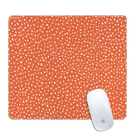 Skinit Small Gaming Mouse Pad - Orange Spots Design with Stitched Edges, Waterproof, Non-Slip Rubber Base, Desk Mat for Keyboard & Mouse - color: Orange - PTTRNS03, size: 12.6" x 11"