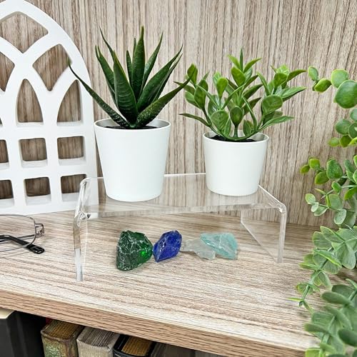 Plymor Clear Acrylic Rectangular Display Riser, 2" H x 6" W x 3" D (1/8" thick) - size: 2" x 6" x 3"