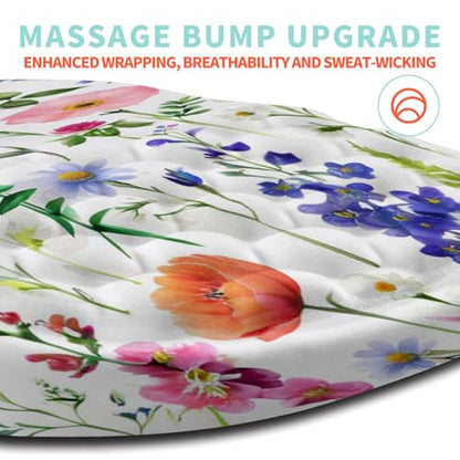 Ergonomic Mouse Pad Wrist Support with Memory Foam Massage Bulge, Carpal Tunnel Pain Relief Mousepad Wrist Rest for Mouse(12x8 inch, Flowers) - color: Kg038-flowers