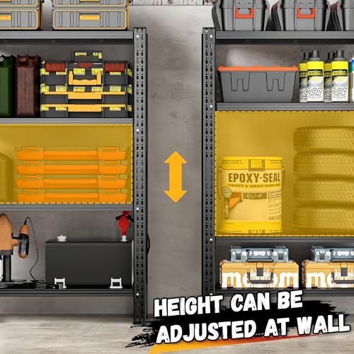 Heavy Duty Garage Shelving, 36" W x 16" D x 71" H, 3000 LBS Capacity, 4-Tier Adjustable Metal Storage Shelves, Reinforced Steel Storage Rack for Garage, Basement, Utility Room