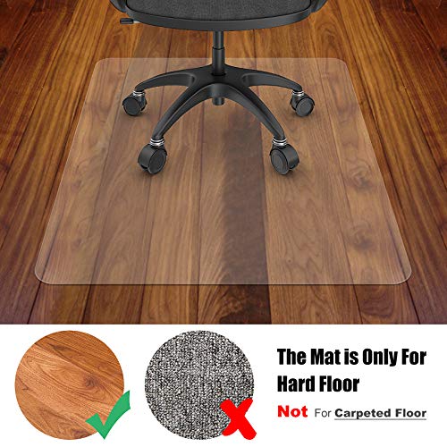 Azadx Office Chair Mat for Hardwood Floor 30 x 48'', Small Chair Mats Clear Easy Glide on Hard Floors, Rolling Chair Mat Plastic Mat Under Desk Chair, 2PCS - size: 30 x 48'' Rectangle 2PCS