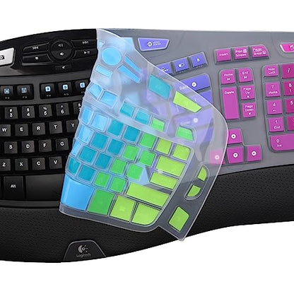 Logitech Keyboard Cover for K350, MK570, MK550 - Protective Skin - Rainbow - color: Rainbow